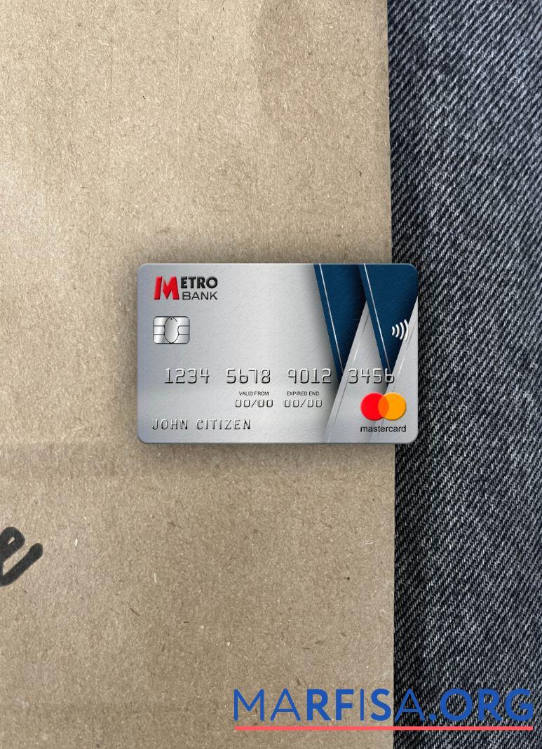 Downloadable United Kingdom Metro Bank mastercard photolook front example